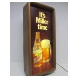 Large Working Vintage MILLER High Life Lighted Beer Sign "It