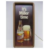 Large Working Vintage MILLER High Life Lighted Beer Sign "It