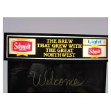 Working Vintage Lighted SCHMIDT BEER Advertising Menu Board Sign