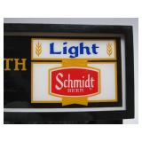 Working Vintage Lighted SCHMIDT BEER Advertising Menu Board Sign