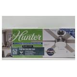 New Unused HUNTER 52" Tustin Brushed Nickel Ceiling Fan
