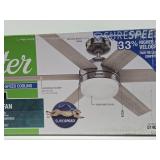 New Unused HUNTER 52" Tustin Brushed Nickel Ceiling Fan