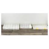 Lot of 5 Plastic Tackle Boxes