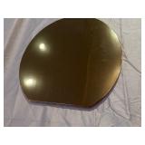 Decorative Half Moon Black Lacquer Trays 14 1/2" x 13"