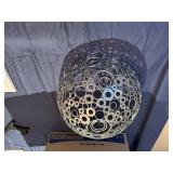 American Metalcraft Ring Design Silver Metal Art Bowl 19" Diameter x 10" Tall