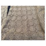 Beautiful Vintage Cream and Beige Hand Crotched Tablecloths (Cream - ~60" x 114", Beige - ~ 64" x 124"