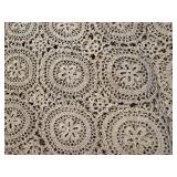 Beautiful Vintage Cream and Beige Hand Crotched Tablecloths (Cream - ~60" x 114", Beige - ~ 64" x 124"