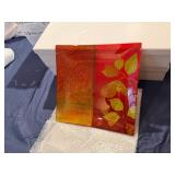 Prima Donna Decoupage Gold Leaf Designer Platter 14" Square