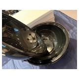 Decorative Hammered Gold Colored Metal Bowl (15.5" Diameter) Includes Two Black Liners