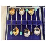 Two Vintage Sets of Demitasse Coffee Bean Spoons (EPNS) Circa 1900-1940