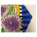 Studio Design Works Hexagonal Hand-Painted Decorative Plate or Platter. 18.5"