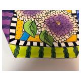Studio Design Works Hexagonal Hand-Painted Decorative Plate or Platter. 18.5"