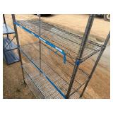 NSX Metro Rack One Damaged Shelf and Top Shelf Need Clips 47" Wide x 18" Deep x 72 1/2" Tall