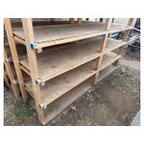 Pair of Wooden Shelves 96" Long x 24" Deep x 72 1/2" Tall