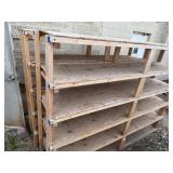 Pair of Wooden Shelves 96" Long x 24" Deep x 72 1/2" Tall