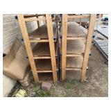 Pair of Wooden Shelves 96" Long x 24" Deep x 72 1/2" Tall