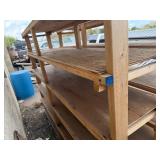 Pair of Wooden Shelves 96" Long x 24" Deep x 72 1/2" Tall