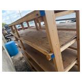 Pair of Wooden Shelves 96" Long x 24" Deep x 72 1/2" Tall