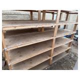 Pair of Wooden Shelves 96" Long x 24" Deep x 72 1/2" Tall