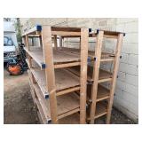 Pair of Wooden Shelves 96" Long x 24" Deep x 72 1/2" Tall