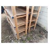 Pair of Wooden Shelves 96" Long x 24" Deep x 72 1/2" Tall