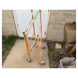 Rolling/Folding Scaffolding. 43" Wide x 21 Deep x 36" Tall