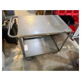 ULine Metal Rolling Cart 24" W x 42" L (to handle) x 34 1/2" T