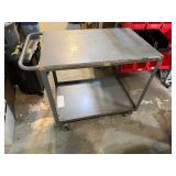 ULine Metal Rolling Cart 24" W x 42" L (to handle) x 34 1/2" T