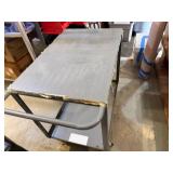 ULine Metal Rolling Cart 24" W x 42" L (to handle) x 34 1/2" T