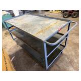 Jamco Products Oversized Rolling Metal Cart 66" L x 30 1/2" W x 35 1/4"T