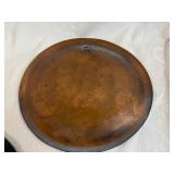 Egyptian-Themed Etched Copper Decorative Wall Plates (Qty 3) 11 1/2", 11 1/2", 9 1/2"