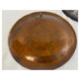 Egyptian-Themed Etched Copper Decorative Wall Plates (Qty 3) 11 1/2", 11 1/2", 9 1/2"