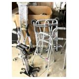 Lot of mobility aids including folding walkers, wheeled walker, quad canes, side walker and crutches. Plus all inside the large Gaylord!!  These lightweight, adjustable aids offer reliable support and