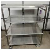 Lakeside Manufacturing Stainless Utility Cart 3 Shelf Heavy Duty Quiet Sound Deadening Panels Non Marking Casters Bumpers Welded Frame Perfect For Hospital Food Service Lab Transport Medical Supply De