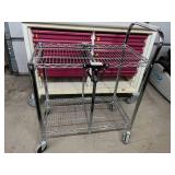 MSRP $300 Luxor WSCC-2 Two-Shelf Collapsible Wire Utility Cart - Heavy-Duty Steel, Easy Maneuverability, Space Saving Rolling Transport Cart Perfect For Medical Facilities Warehouses Mailrooms Retail 