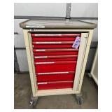 MSRP $4,000+ – Herman Miller Milcare 7 Drawer Medical Supply Cart, Heavy Duty Rolling Storage Cabinet, Modular Drawer System, Hospital Grade Build, Craft Room Organizer, Studio & Home Storage Go