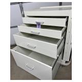 Mobile Locking Medical Supply Cart Rolling Drawer Cabinet Heavy Duty Steel Build Quiet Smooth Drawers Spill-Proof Top + Protective Bumper Easy Rolling Casters #86516