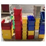 MSRP $1800 HUGE Lot of 90+ AkroBins Stackable Storage Bins Mixed Sizes Heavy Duty Organizer Bins Perfect For garage organization, workshop parts, tools, hardware, craft rooms, resale storage, warehous