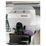 MSRP: $30,000. Microm HM 355 S Rotary Microtome. Motorized for precision paraffin sectioning (0.5–100µm). Key features: 4 operation modes, foot pedal, and ergonomic design for pathology & lab use. 