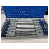 MSRP $1,500 Osteonics Axial Tapered Reamer Set. Precision "drill bits" used to shape bone for joint implants- Durable stainless steel, includes sterilization case, and ensures a perfect implant fit.