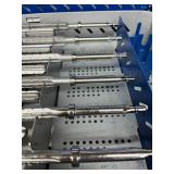 MSRP $1,500 Osteonics Axial Tapered Reamer Set. Precision "drill bits" used to shape bone for joint implants- Durable stainless steel, includes sterilization case, and ensures a perfect implant fit.