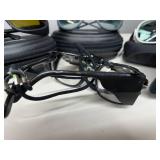 Lot of 4 Laser Safety Glasses -premium brands like NoIR & Phillips. These goggles block harmful invisible light, keeping eyes safe during DIY laser work. Features mixed protection levels & cas