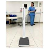 MSRP $800 Rice Lake 150-10-5 Eye-Level Digital Physician Scale 550 lb Capacity Motiontrap™ Movement Compensation Integrated Height Rod + Large LCD Push Button Display Stable Wide Base w/ Nonslip Mat