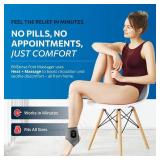 MSRP $100 EMSense Triple Therapy Foot Massager Wraps Left & Right Heat + Vibration + Compression Rechargeable Cordless Device Adjustable Settings Great For neuropathy discomfort, sore feet, tingli