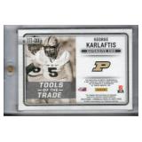 George Karlaftis Purdue Triple Jersey Swatch Auto #/199