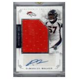 DeMarcus Walker Broncos Jumbo Swatch Auto Card