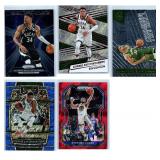 Giannis Antetokounmpo Inserts and Steph Curry Red Cracked Ice