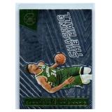 Giannis Antetokounmpo Inserts and Steph Curry Red Cracked Ice