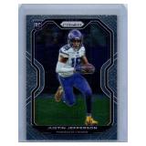 Justin Jefferson Rookies and Inserts - Four Card Lot