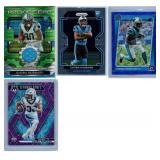 Chubba Hubbard RC Jersey Card and Three Rookies